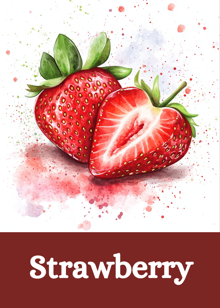 Strawberry Wine Aroma Card - Red Fruit Wine Tasting Training for Sommelier Certification